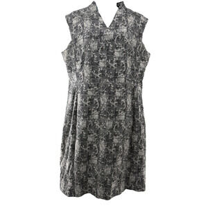 M.M. La Fleur New York Black & White Knit Sheath Dress Size 16 Cotton Stretch
